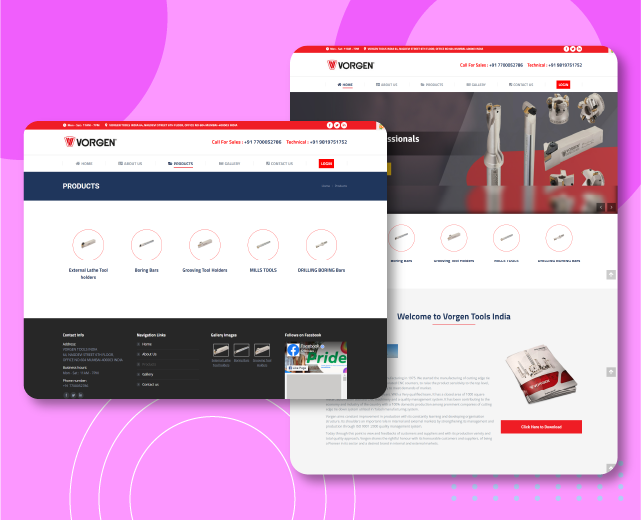 Vorgen Tools - 5 Page Wordpress Website + Custom Admin Panel 